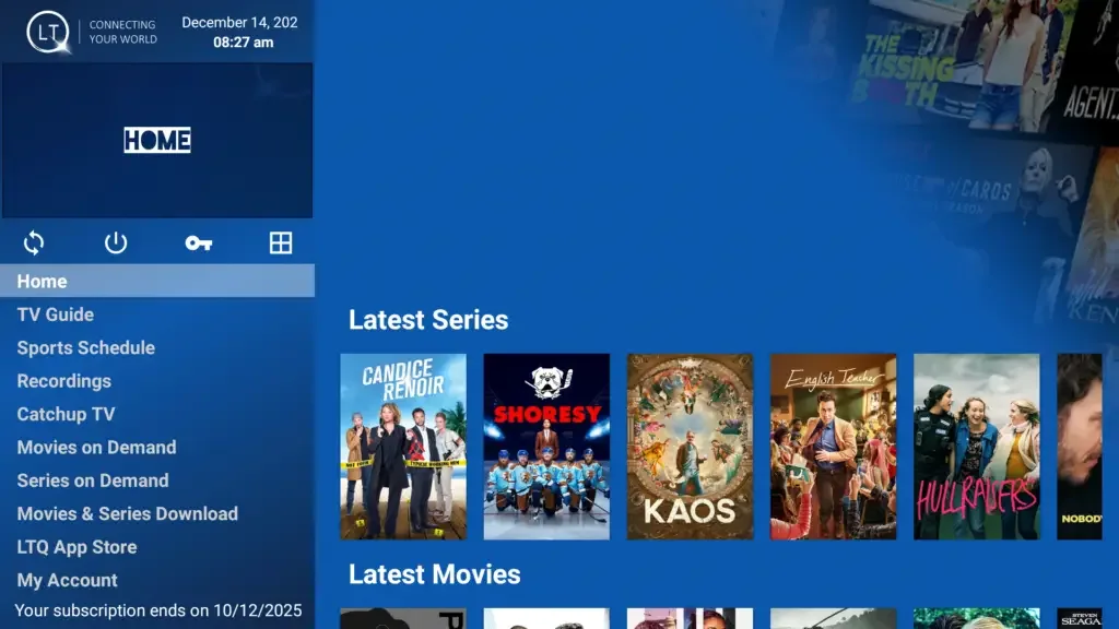 LTQ IPTV app screenshot
