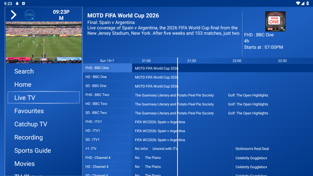 LTQ Deluxe IPTV app screenshot