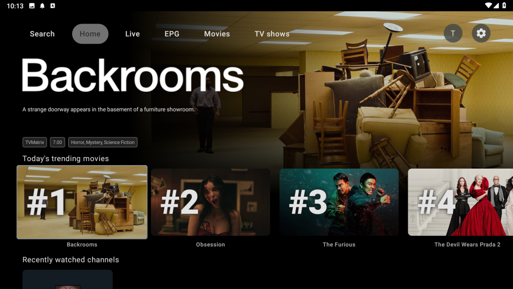 NexTV IPTV app screenshot